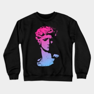 Greek Face Abstract - Purple Crewneck Sweatshirt